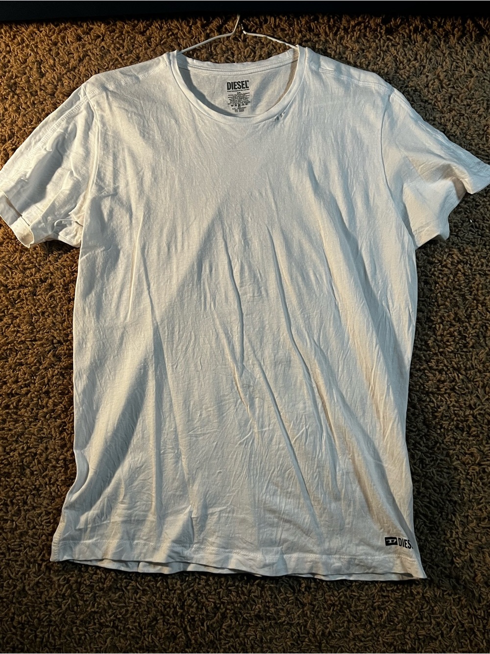 Diesel Men's White Short-Sleeve Crew Tee